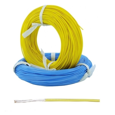 qualità  Yellow Color PTFE Insulated Wires 8 12 18 20 26 28 30 Awg PTFE Wire Fabbrica