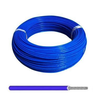 Cavo in rame argentato isolato in PFA multifilare 24awg 19/36 con resistenza chimica e disponibile in 9 colori